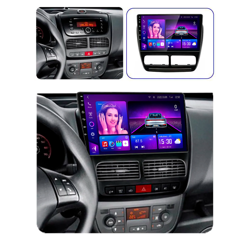 Fiat Doblo 2010-2015 car android frame - SKY Universe
