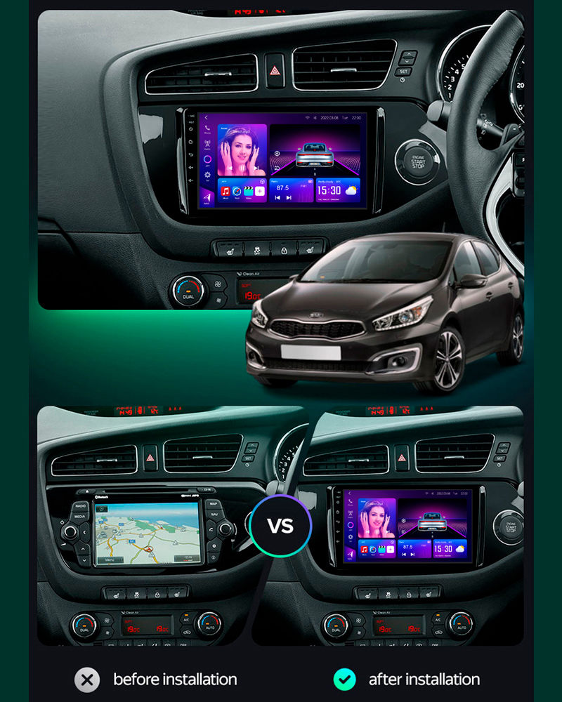 Kia ceed 2012-2018 Auto android Frame